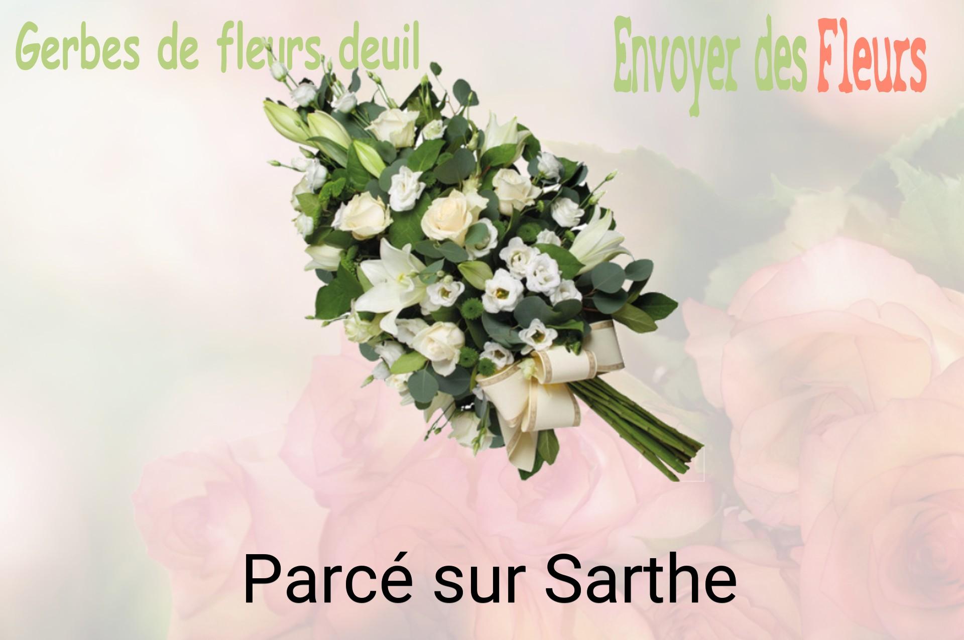 Gerbe de fleurs de deuil livrée à Parcé-sur-Sarthe